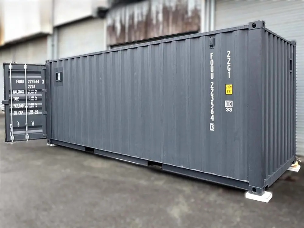 20フィートコンテナ：グレー