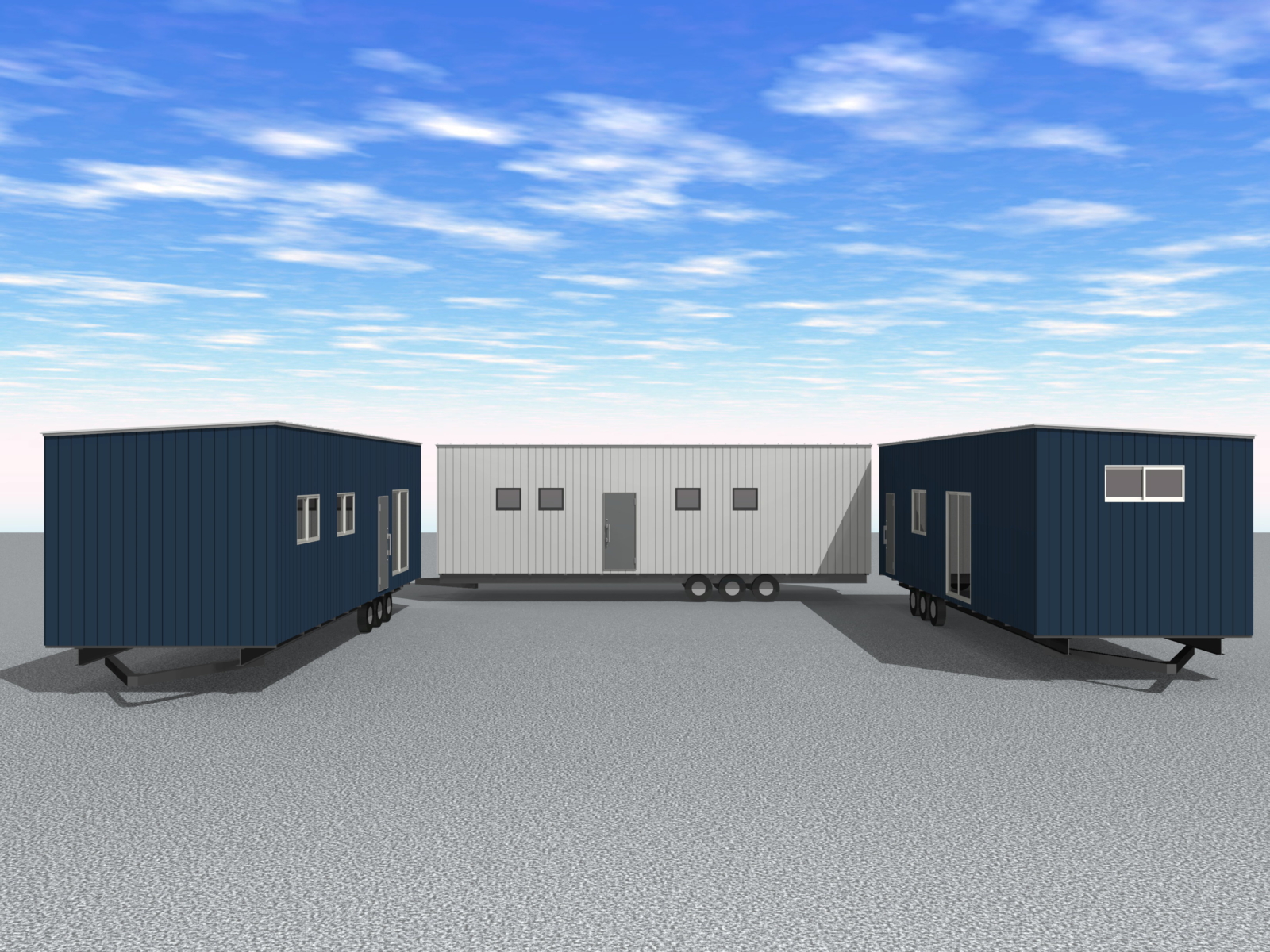 3.5ｍ×11ｍ_ロッカールーム棟トレーラーハウス